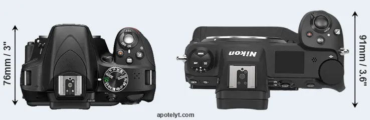 Compare D3300 versus Z9 top