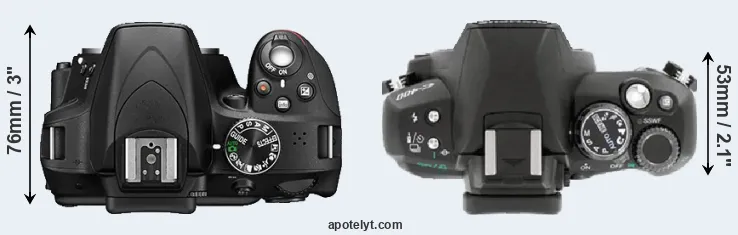 Compare D3300 versus E-400 top