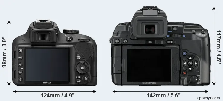 Comparison D3300 or E-5 rear