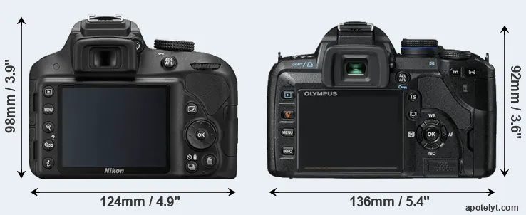 Comparison D3300 or E-520 rear