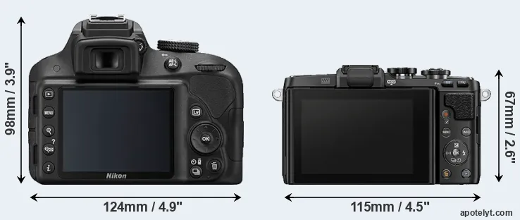 Comparison D3300 or E-PL7 rear