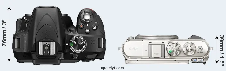 Compare D3300 versus E-PL9 top