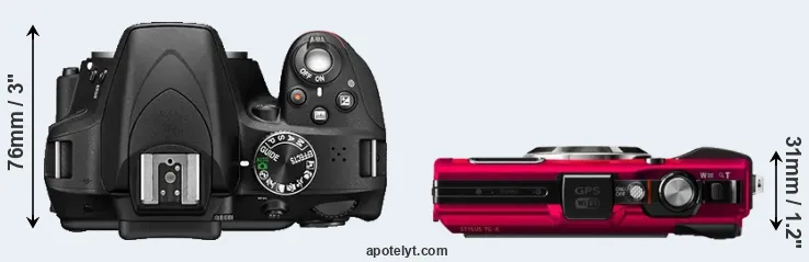 Compare D3300 versus TG-4 top