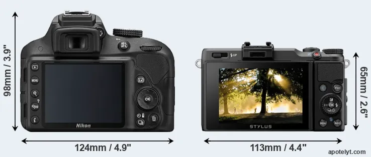Comparison D3300 or XZ-2 rear