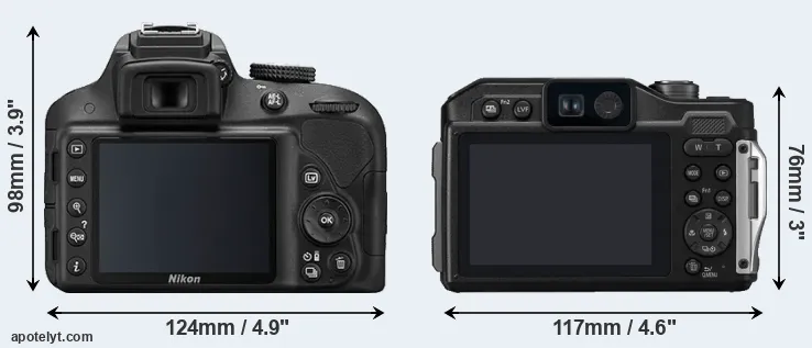 Comparison D3300 or FT7 rear