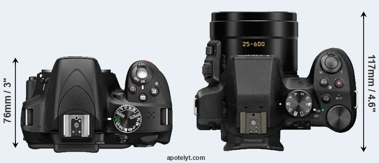 Compare D3300 versus FZ300 top