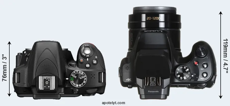 Compare D3300 versus FZ80 top