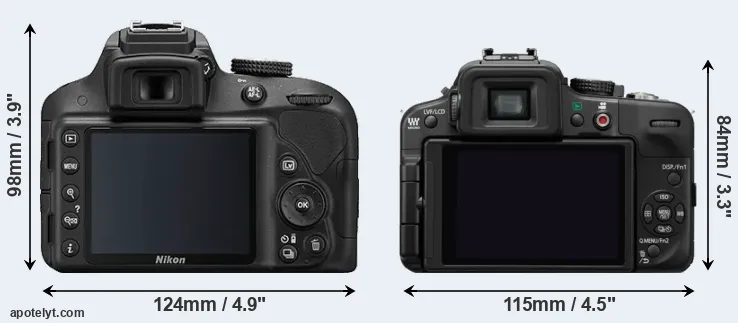 Comparison D3300 or G3 rear