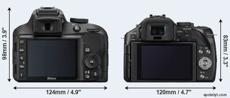 Comparison D3300 or G5 rear