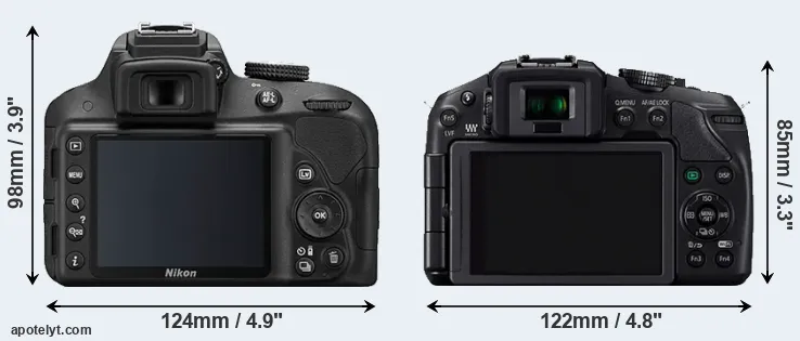 Comparison D3300 or G6 rear