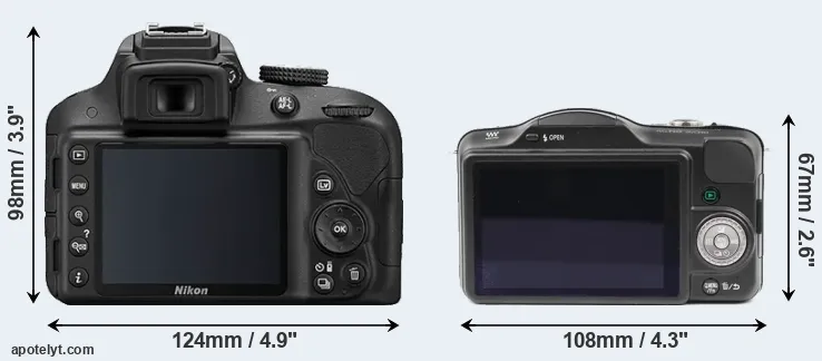 Comparison D3300 or GF3 rear