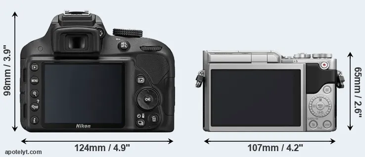 Comparison D3300 or GX800 rear