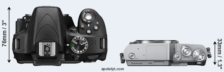 Compare D3300 versus GX800 top