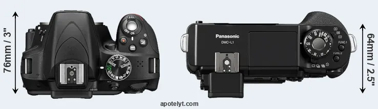 Compare D3300 versus L1 top