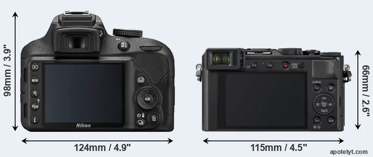 Comparison D3300 or LX100 II rear