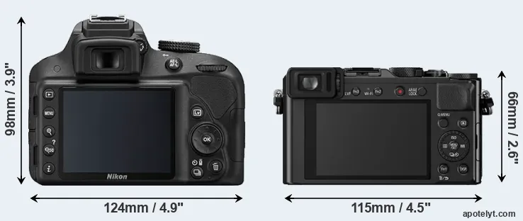 Comparison D3300 or LX100 rear