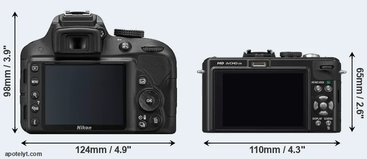 Comparison D3300 or LX5 rear