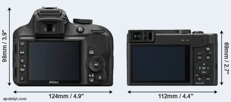 Comparison D3300 or TZ95 rear