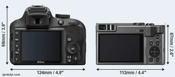 Comparison D3300 or ZS70 rear