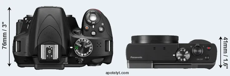 Compare D3300 versus ZS70 top