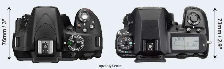 Compare D3300 versus K-5 II top