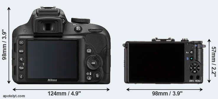 Comparison D3300 or Pentax Q rear