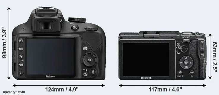 Comparison D3300 or GR II rear