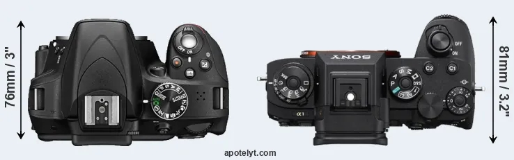 Compare D3300 versus A1 top