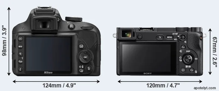 Comparison D3300 or A6300 rear