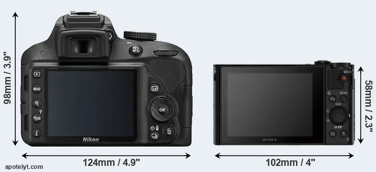 Comparison D3300 or HX80 rear