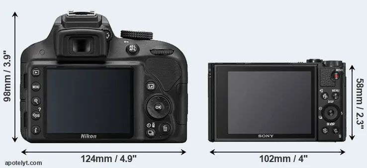 Comparison D3300 or HX95 rear