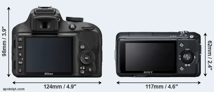 Comparison D3300 or NEX-3 rear