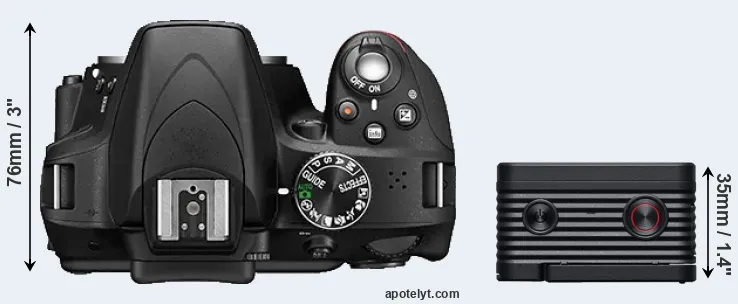 Compare D3300 versus RX0 II top