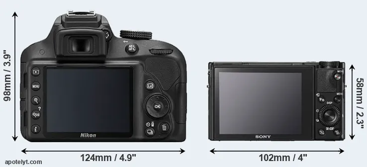 Comparison D3300 or RX100 V rear