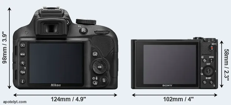 Comparison D3300 or WX800 rear