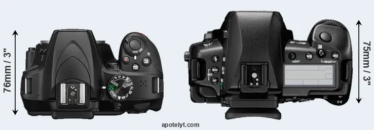 Compare D3400 versus E-3 top