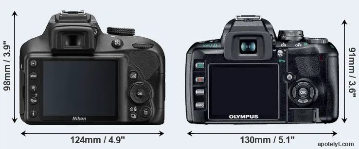 Comparison D3400 or E-410 rear