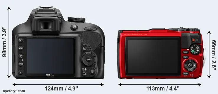 Comparison D3400 or TG-6 rear