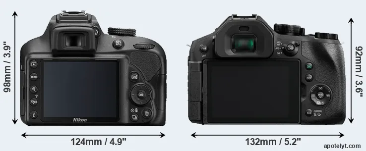 Comparison D3400 or FZ330 rear