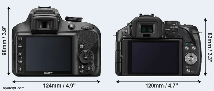 Comparison D3400 or G5 rear