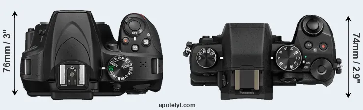 Compare D3400 versus G80 top