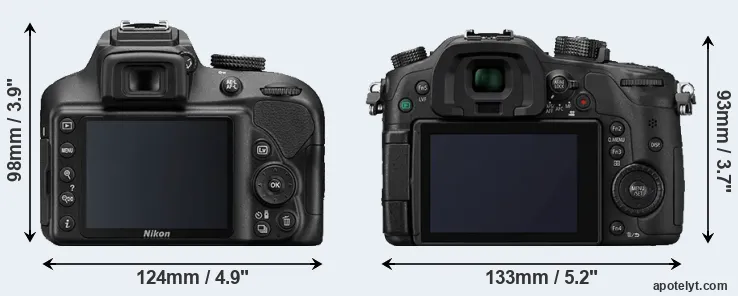 Comparison D3400 or GH4 rear