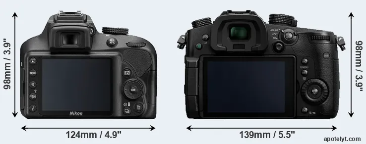 Comparison D3400 or GH5 rear