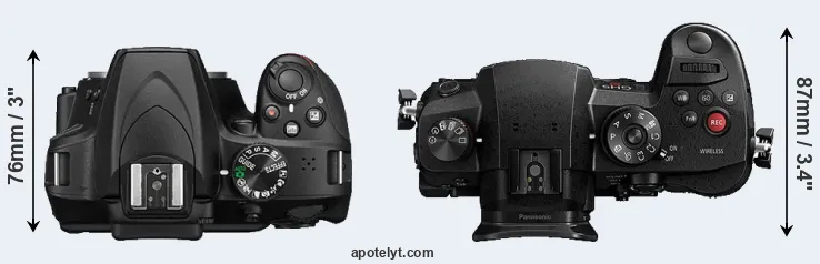 Compare D3400 versus GH5s top