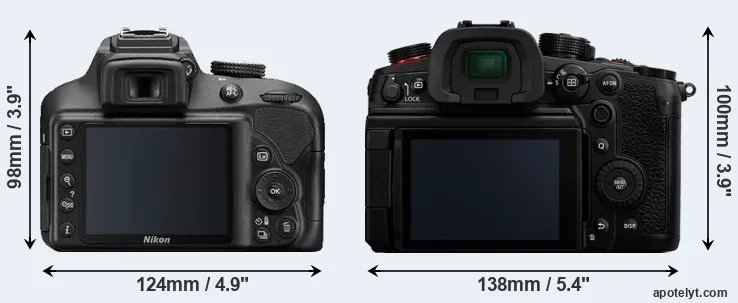 Comparison D3400 or GH6 rear