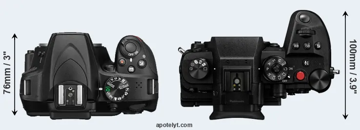 Compare D3400 versus GH6 top