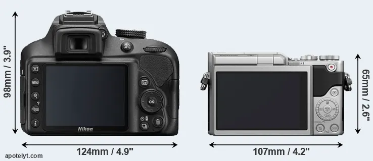 Comparison D3400 or GX800 rear