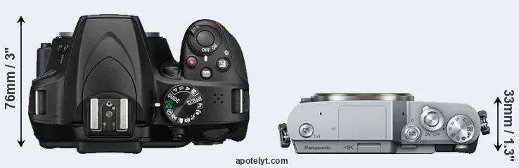 Compare D3400 versus GX800 top