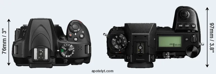 Compare D3400 versus S1R top