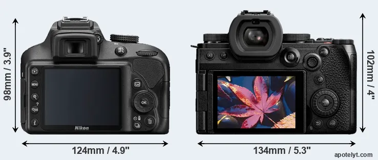 Comparison D3400 or S5 II rear